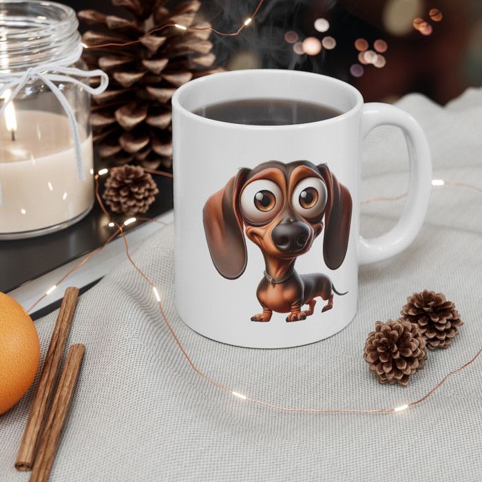 Tasse Décorative En Forme De Teckel - En Résine Avec Poignée 3D - Pour Café, Thé - Lavable Au Lave-vaisselle - Cadeau Pour Amoureux Des Chiens