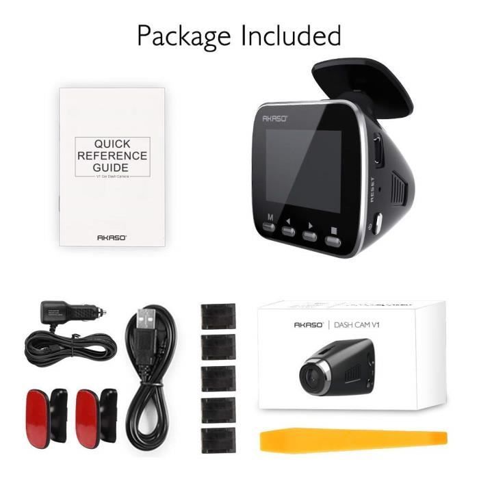AKEEYO Dashcam Voiture 1080P WiFi - Caméra Avant Mini Avec Application, G-Sensor, Vision Nocturne, Parking 24H