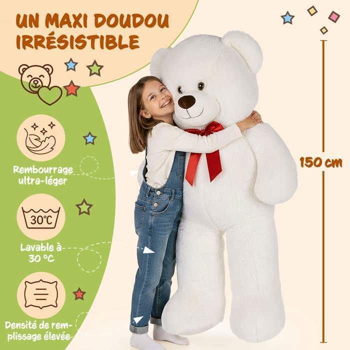 Jouet en peluche - DEUBA - Grand nounours brun Teddy Bear 100 cm - Doux et moelleux