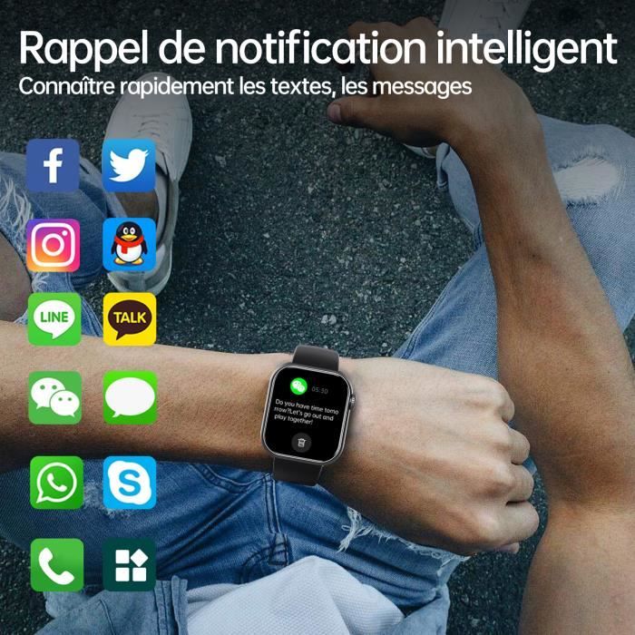 Montre connectée homme femmes - smartwatch ronde étanche ip67 montres  bracelet chronometre avec cardiofréquencemètre podomètre fit - Cdiscount  Téléphonie