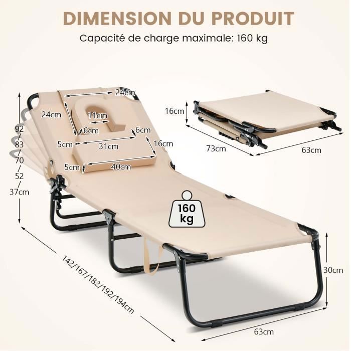 Chaise Pliante Camping 2 Places COSTWAY – 132x66x96 Cm, 300 Kg, Avec Porte-gobelets Et Sac De Transport (bleu, Noir, Gris)