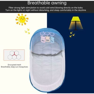 Moustiquaire Pour Berceaux Universelle 55x100cm Avec Fermeture Éclair - Protection Anti-Insectes Lit Bébé Blanc