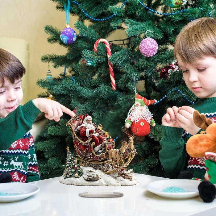 Ornement De Père Noël En Traîneau à Cerfs – Décor De Noël De