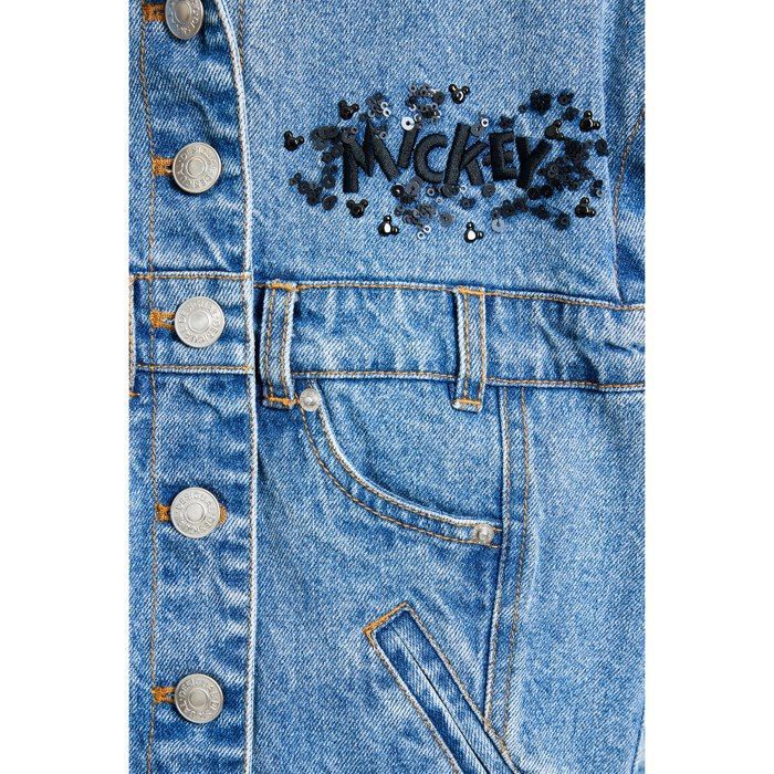 Veste à capuche en jean fille Desigual Minnie bleu Cdiscount