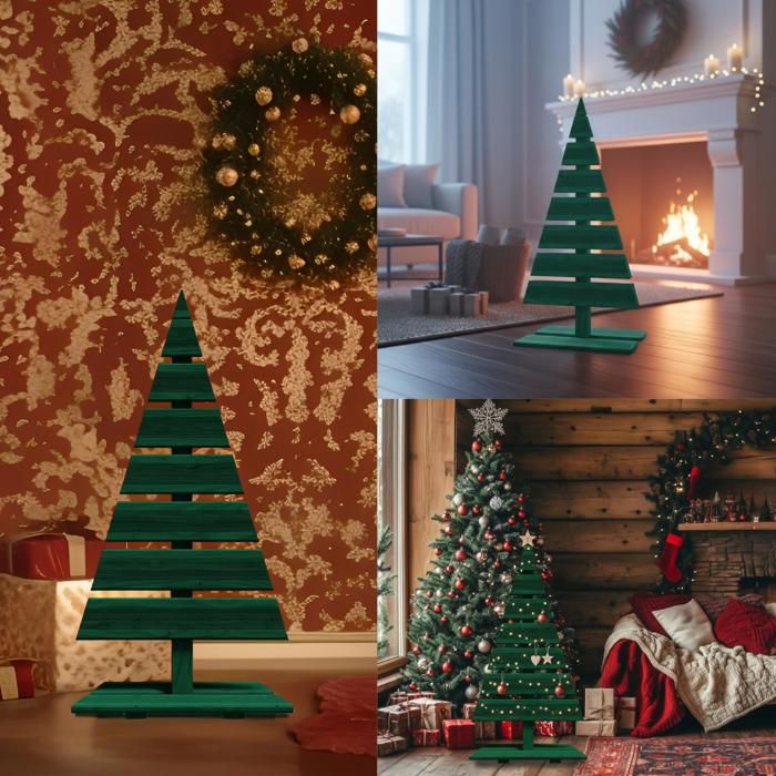 Lot De 10 Blocs De Construction Sapin Grand 4x4x6 Picots - Couleur Vert Mousse - Compatible Lego