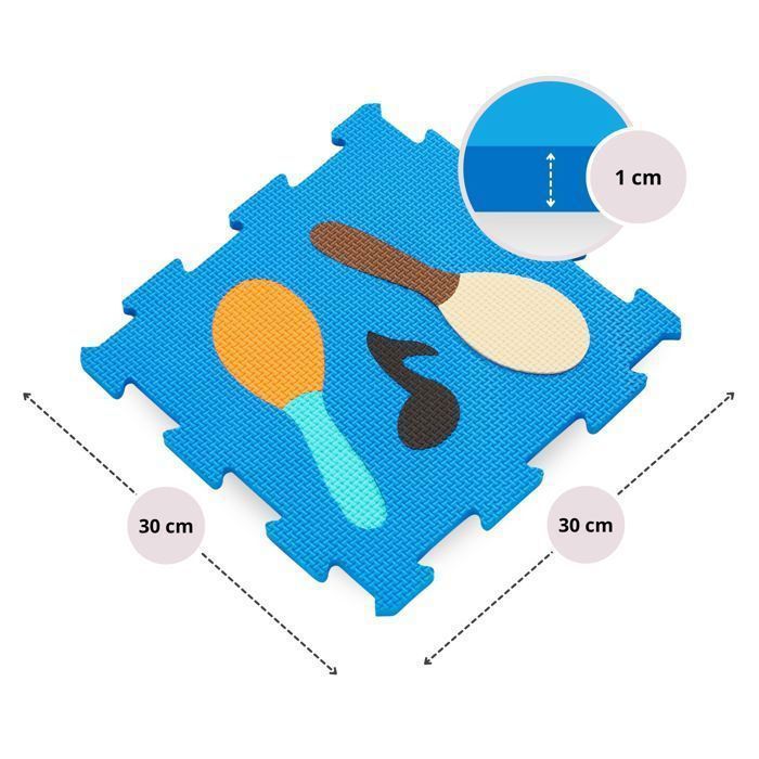 Tapis de sol puzzle 52 pièces, mousse EVA, sans polluants, 1,4 m2, dalle jeu bébé bord, diff