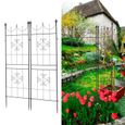 JIN Treillis de Jardin, métal，Jardin Treillis Plante Grimpante Cadre Support pour Roses Vignes Jardinage Accessoire-0