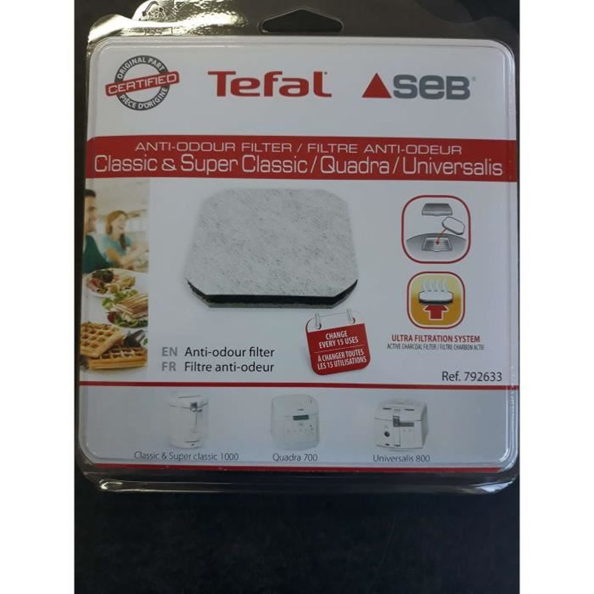 Filtre Mousse Anti Odeur Quadra Seb Pour Pieces Cuisson Petit Electromenager Seb