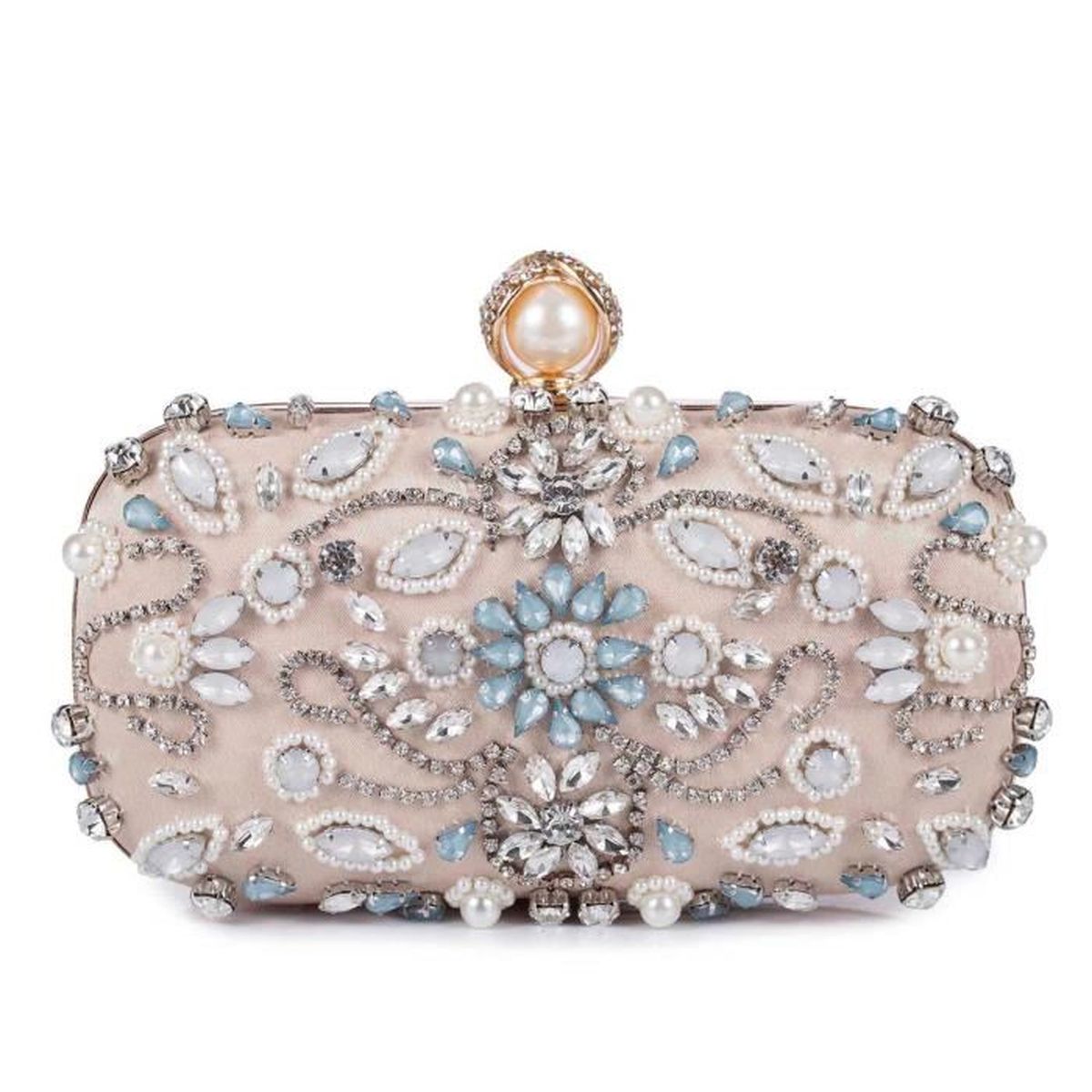 Sac De Soiree Luxe Pochette Femme Sac A Bandouliere Embrayage Pour Ceremonie Mariage Parti Prom Boite Sacs En Strass A La Main Abric Rose Rose Achat Vente Pochette 2009248202007 Cdiscount