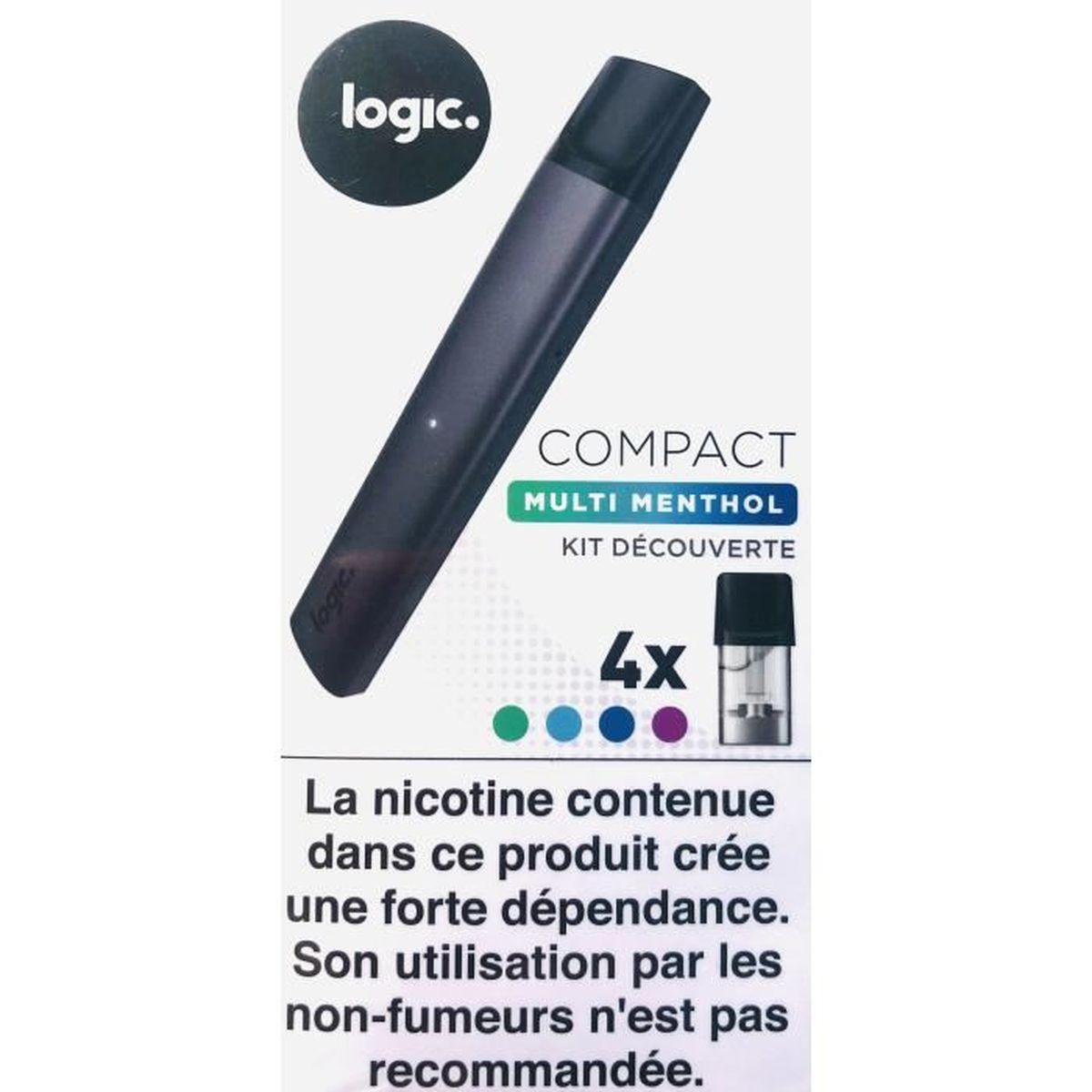 KIT CIGARETTE ÉLECTRONIQUE LOGIC COMPACT MULTI MENTHOL 18 MG