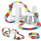 MEGAWISE Circuit Voiture Enfant Electrique - Piste de Course Flexible - 184PCS - Blanc - Jouet éducatif