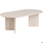 HANAH HOME Table basse ovale - Calicosy - Effet travertin - Iris - L119cm
