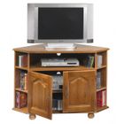 BEAUX MEUBLES PAS CHERS Meuble TV d'Angle Chêne 2 Portes - L 114 x l 77 x H 77 cm