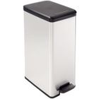 CURVER Poubelle à pédale 40L Slim aspect métal