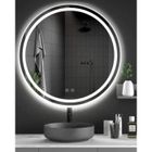 DRIPEX Miroir Salle de Bain 70cm, 3 Couleurs Température, Miroir LED Rond Anti-buée, Dimmable, Interrupteur Tactile, HD Verre Trempé, IP44
