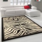 DEZENCO Tapis design - 160x225 cm - AF ZEBRE Noir - Polypropylène - UN AMOUR DE TAPIS