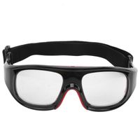 Shipenophy Lunettes de protection de sport Lunettes de basketball de sport PC résistantes aux chocs lunettes soleil Noir rouge