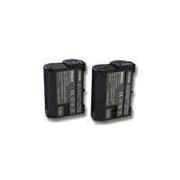 vhbw 2x batterie pour caméra compatible avec Nikon D500, D600, D610, D7000, D7100, D7200, D750 appareil numérique DSLR (2000mAh, 7V,