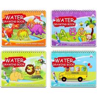 XJYDNCG Livre de dessin à l'eau pour enfants, jouets éducatifs, livre de dessin réutilisable - 4Pcs