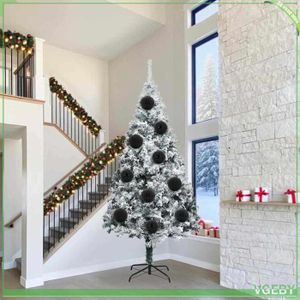 12 Boules De Noël Noires Et Blanches Incassables - Décorations De Sapin En Bois, Motifs Pois, Carreaux...
