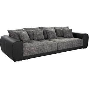 grand canape j line assise de salon 3 personnes en tissu blanc 75x90x220cm cdiscount maison