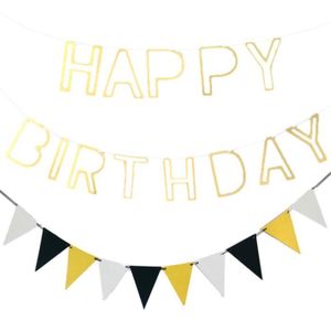 Paillettes D Or Creux Joyeux Anniversaire Formes De Lettres