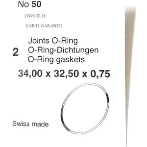2 Joints ronds d'étanchéité pour montre 17,20x16,50x0,35