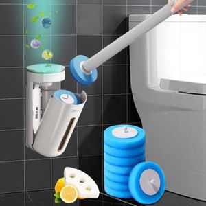 Toilettes à usage unique Brush Set No d'angle mort Brosse WC Brosse de  nettoyage bleu