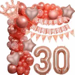 Decoration Anniversaire 30 Ans Femme, Ballons Anniversaire Femme, Or Rose  Guirlande Joyeux Anniversaire, Ballons Chiffre 30, [H1801] - Cdiscount  Maison