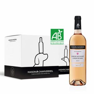VIN BLANC Vin AOC Bordeaux Rosé - Cœur de rose 2021 - carton