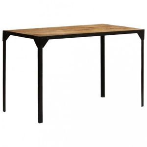 TABLE À MANGER SEULE Table de salle à manger en bois de manguier brut e