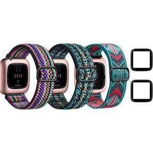 BRACELET MONTRE CONNEC. Compatible Fitbit Versa 2 Bracelet 3 pack Femme Mo