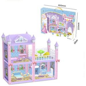 P Prettyia Miniature Dollhouse Kit en Bois Mod/èle de Villa en Bord de Mer Fait /à la Main Cadeau Cr/éatif pour Les Enfants et Les Adultes