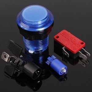 jeu d/'arcade 52 mm jaune lumineux momentané bouton poussoir simple pole, Double Throw Mini Switch T9 1X