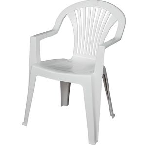 Fauteuil De Jardin Plastique Blanc Achat Vente Pas Cher