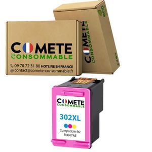 COMETE - 302XL - 2 Cartouches compatibles HP 302 XL 302XL - Noir et couleur  - Maque française - Cartouche imprimante - LDLC
