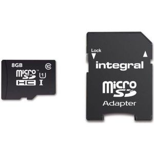 CARTE MÉMOIRE INTEGRAL UltimaPro - Carte mémoire flash (adaptateur microSDHC - SD inclus(e)) - 8 Go - Class 10 - micro SDHC