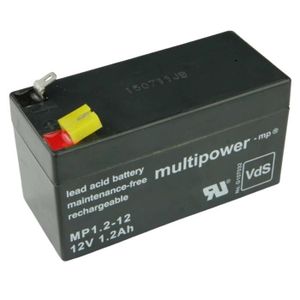 BATTERIE VÉHICULE multipower MP1,2-12 12V 1,2Ah Batterie de plomb