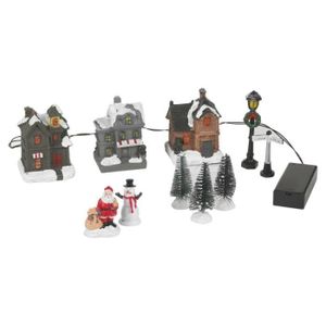 VILLAGE - MANÈGE Figurines lumineuses pour village de Noël    