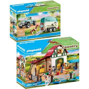 FIGURINE - PERSONNAGE Playmobil - Lot de 2 articles Country - Poney Club