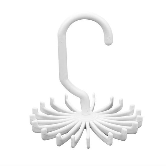 Cintre Rond à Cravates - 20 Crochets - Plastique PP - Rotation 360° - Pour Cravates, écharpes, Ceintures