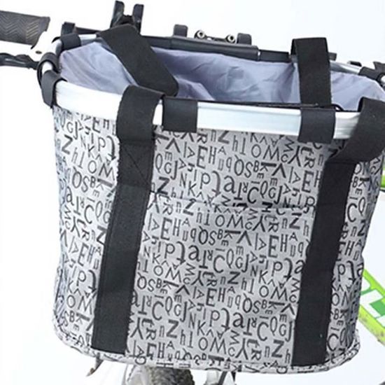 Panier Vélo Pliant Amovible Goldmiky - Panier Avant Guidon Pour VTT, Shopping, Pique-Nique Et Animaux (Noir)