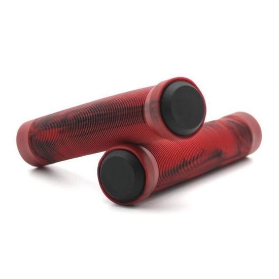 Poignées Ethic Slim Rouge Mix – Diamètre 1,18, Longueur 6,3 – Pour Trottinette