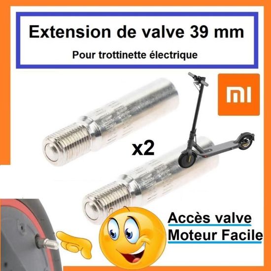 2 Rallonges De Valve De Pneu 39mm En Alliage D'aluminium - Pour Gonflage Trottinette Xiaomi M365, Vélo, Moto, Camion - 4