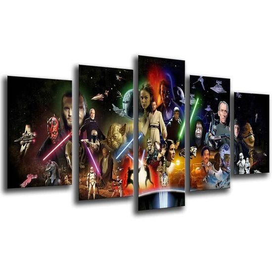 Tableau Photo Star Wars Dark Vador - 165x62 Cm - 5 Parties | Cuadros Cámara