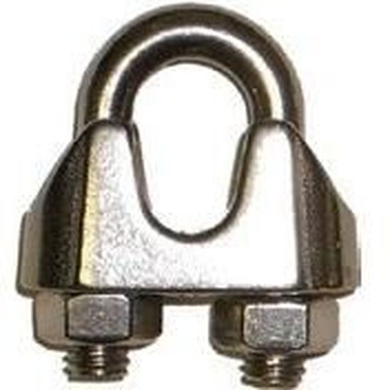 6 serre-c/âbles /étrie et 2 tendeurs a cage crochet-oeil SET 30m c/âble acier galvanis/é 6x19 6mm