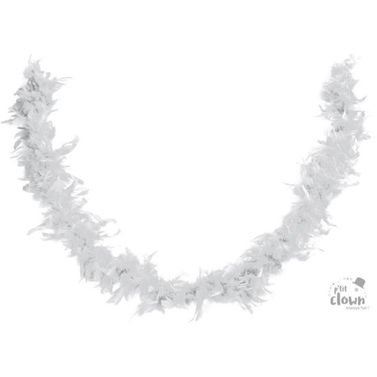 Boa En Plumes De Marabout - Blanc - 1,8m X 12cm - Lot De 4 - Pour Costumes, Déco Et Événements