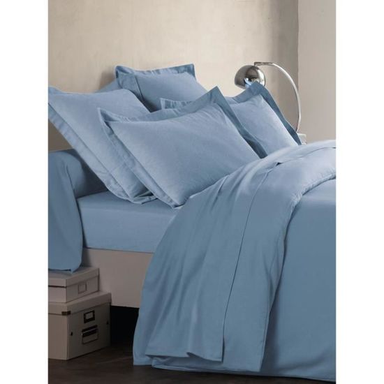 Drap uni en flanelle, 270X300 couleur Bleu Cdiscount Maison — free download