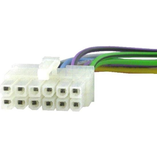 Cable Autoradio Pioneer 12PIN Fils nus- connecteur blanc