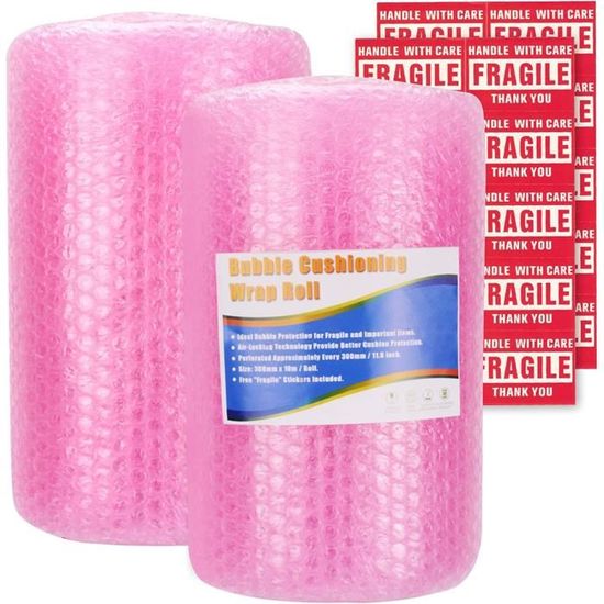 Lot De 2 Rouleaux Papier Bulle XXL 40 Cm X 20 M – Fabriqué En France, Épais & Recyclable, Protection Ultime Pour Déménagement & Objets Fragiles
